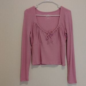 Hollister Light Pink Long Sleeve Top